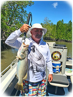 Group leader Lindsay with a Barra